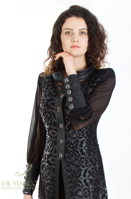 Luxurious formal evening dress coat. Tailored tailoring De Marco online store