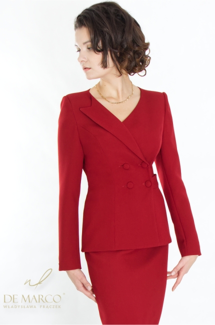 Modern women's diplomatic dress. Beautiful outfits a la suits for Successful Women. De Marco tailoring