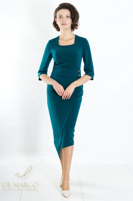 Najpiękniejsze eleganckie asymetryczne sukienki w stylu Pierwszej Damy RP Agaty Kornhauser Dudy. Polski producent De Marco