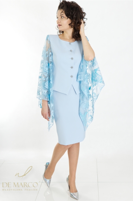 Original women's sets with a skirt for special occasions. The most fashionable styles with a skirt and a fancy jacket. De Marco online store
