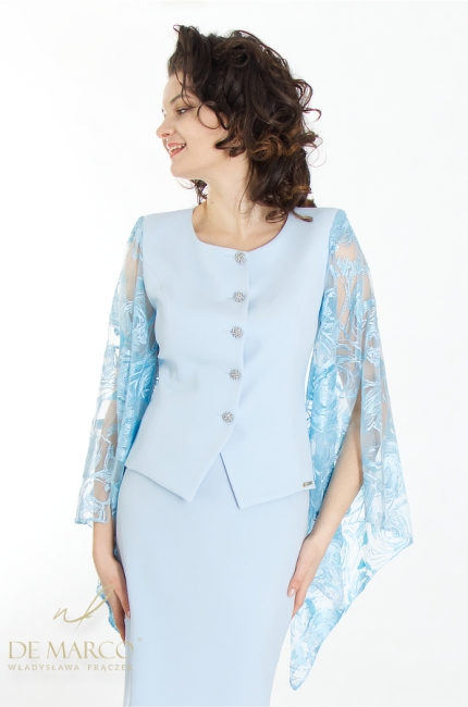 Fashionable and elegant women's formal suits, perfect for the mother of the wedding. Fancy women's suits for communion, wedding, baptism, anniversary. De Marco online store