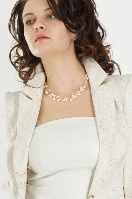 Exclusive women's formal jacket from the Polish designer of the First Lady of the Republic of Poland, Władysława Frączek. De Marco online store