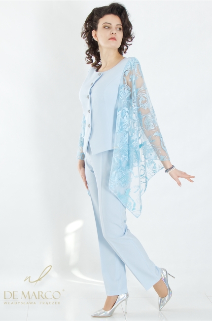 The most fashionable wedding styling for mother-in-law and godmother. How to dress for a child's wedding? Polish producer De Marco