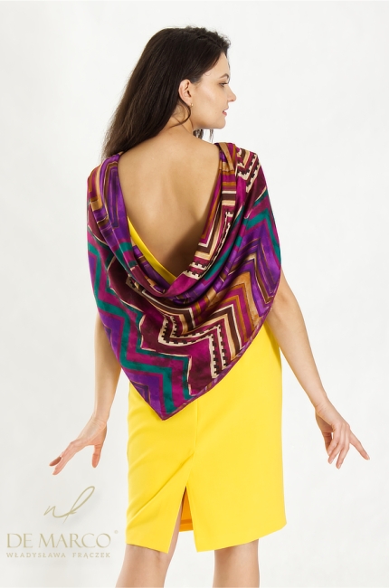 What to wear with a dress? How to style a silk scarf? De Marco online store