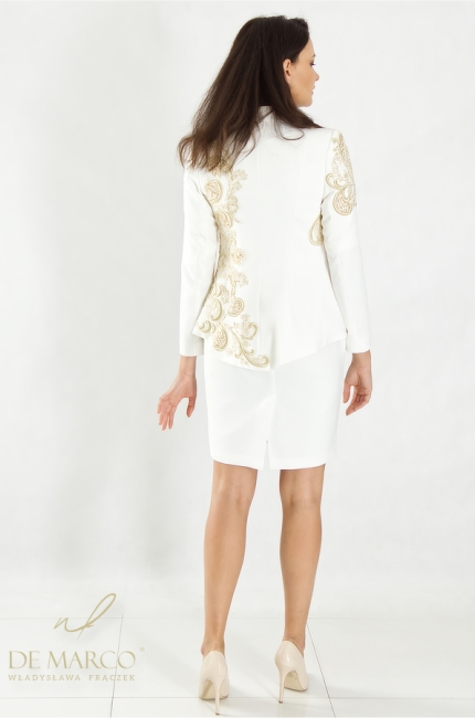 A timeless, creamy white formal suit for formal occasions and events. Tailored by De Marco