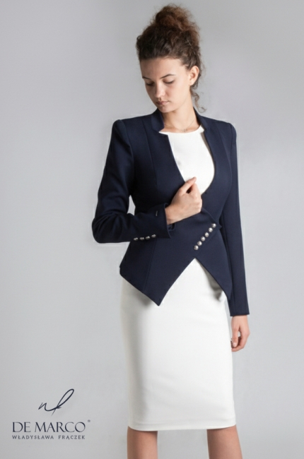 Co założyć do sukienki ołówkowej? Modne żakiety dla bizneswoman od polskiego producenta De Marco moda wizytowa biznesowa okolicznościowa