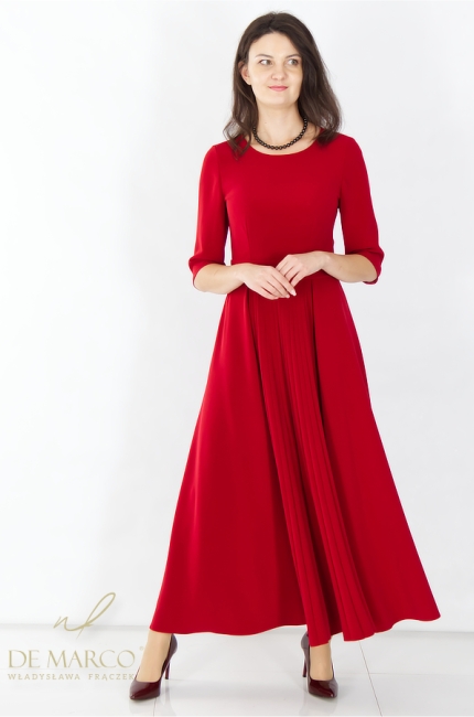 Exclusive red maxi dress. De Marco online store.