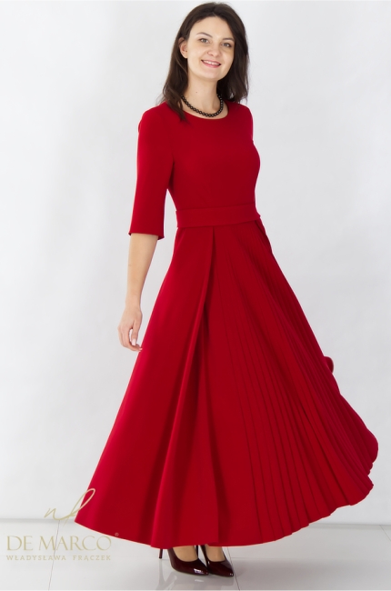 Szyte na miarę polskie sukienki maxi na ślub i wesele. Najpiękniejsze sukienki na wesele Komunię jubileusz rocznicę. Polski producent De Marco