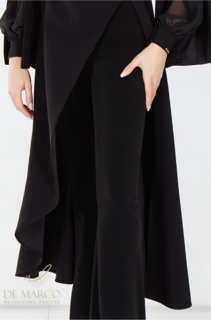 An original, lightweight formal coat, perfect for evening wear. Black. De Marco Online Store