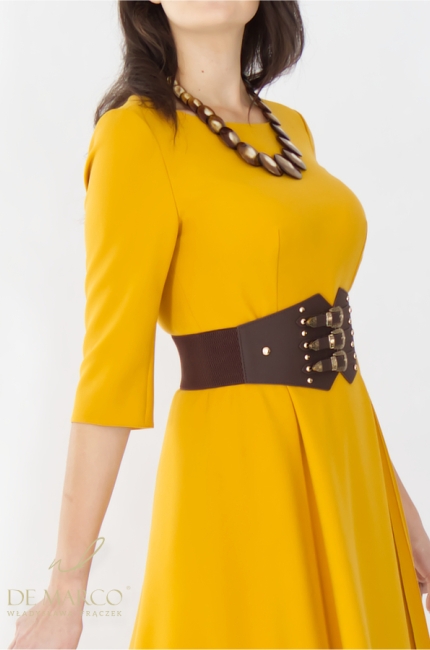 Gładkie sukienki maxi wizytowe od polskiego producenta De Marco