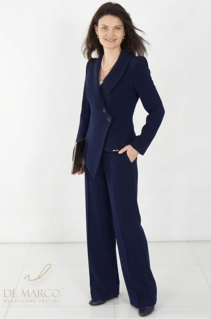 Ekskluzywny garnitur damski wizytowy biznesowy. Sklep internetowy De Marco