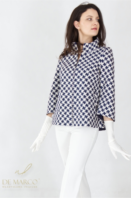 Co założyc do spodni sukienki kompletu biznesowego reprezentacyjnego? Modne krótkie płaszcze w pepitkę szyte na miarę