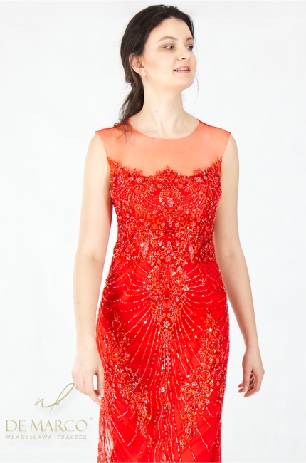 Where to buy a beautiful Polish dress for an evening ball, gala, or premiere? Red maxi dresses from Polish manufacturer De Marco